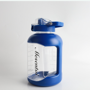 Botella de Agua Deportiva de Plástico Tritan de 88 oz con Marcador de Tiempo, Asa y Pajita, Ecológica, Color Azul Marino Sólido, para Adultos - Product Image 6