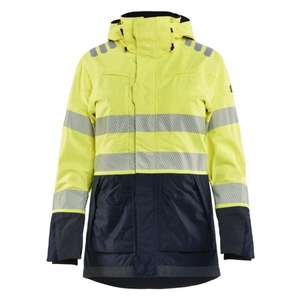BLAKLADER - 444915323389L Chaqueta de concha multinorm para mujer Hi-vis Amarillo/Azul Marino-EAN 7330509890356 CHAQUETAS DE TRABAJO - Product Image 1
