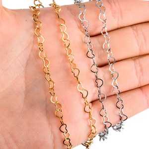 Collar de Cadena con Eslabones de Corazón de Acero Inoxidable Hueco de 3.8mm, Dulce y Lindo, Hecho <span class=keywords><strong>a</strong></span> Mano, Regalo de Joyerí<span class=keywords><strong>a</strong></span> <span class=keywords><strong>para</strong></span> <span class=keywords><strong>Novia</strong></span> o Mujer - Product Image 3