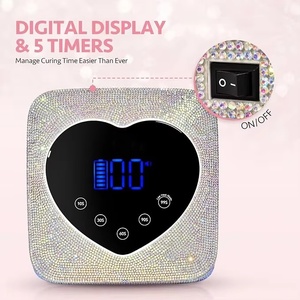 Lampe à ongles UV LED sans fil 72W rechargeable, séchoir tactile à polymérisation rapide, portable pour usage domestique, double lumière - Product Image 2