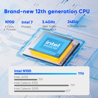 NAS 2 baies R1 PRO 12e génération In-tel N100 Mini PC 2x I226-V 2.5G Pare-feu Routeur Stockage réseau Serveur multimédia Cloud privé