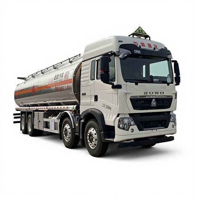 8x4 Aluminum Alloy Fuel Tank Truck 25m3 20T Oil Diesel Gasoline Tanker for Hazardous Liquid Transport