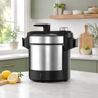 Robot culinaire multifonction en acier inoxydable, électrique, portable, capacité 5L, 3 vitesses, haute efficacité, broyage et mélange