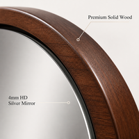 Meilleures ventes : Meuble miroir de salle de bain ovale en bois pour appartement et hôtel