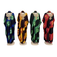Robe Longue Fleurie Grande Taille pour Femme, Tunique Musulmane Ample et Respirante, Imprimée