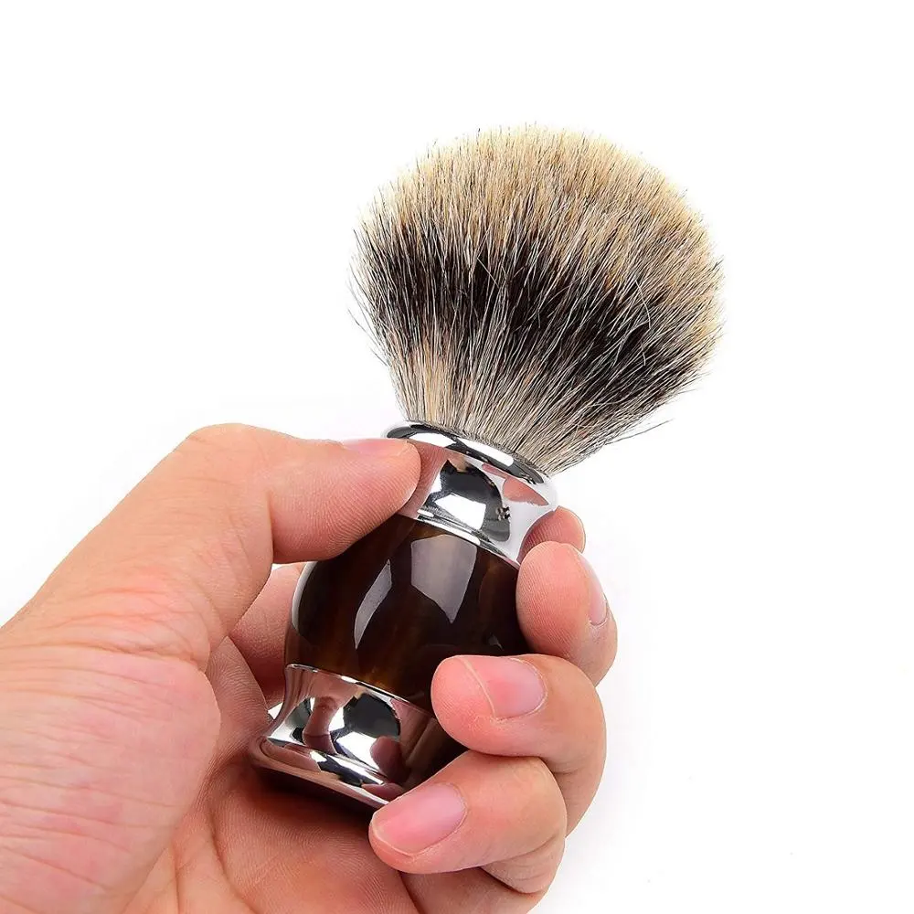 Top quality hot Sale Resin Handle best badger hair shaving brush for man's beard styling