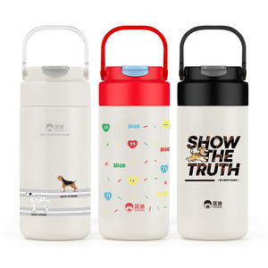 <span class=keywords><strong>Bouteille</strong></span> d'eau classique isolée sous vide à double paroi en acier inoxydable écologique avec paille et poignée <span class=keywords><strong>Meilleur</strong></span> cadeau d'affaires - Product Image 6