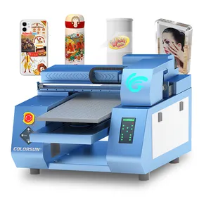 A3 Uv Led Printer Voor Telefoon Case Cover Acryl Socket Inkjet Flatbed Printing Lak Printer Machine