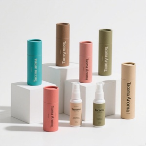 Emballages en tube cylindrique rond en papier recyclable pour bouteilles de parfum cosmétique imprimées numériquement, bouteilles d'huile essentielle et bougies - Product Image 3