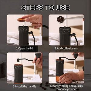 40 Levels Adjusted Pour Over Travelling Classic Glass Coffee Mill Hand Crank Portable Manual Coffee <b>Grinder</b> with Glass Base - Product Image 6