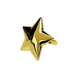 Anelli Portatovaglioli Bongo Super Star Eco-Friendly in Stile Americano Placcati Oro e <span class=keywords><strong>Argento</strong></span> per Feste Natalizie - Product Image 1