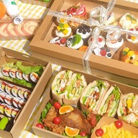 Boîtes d'emballage alimentaire pour petites entreprises, boîte cadeau pour chocolats et bonbons, emballage alimentaire avec fenêtre, conteneur en papier écologique