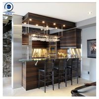 Armoire de cuisine moderne en bois massif avec finition mélamine couleur bois pour un rangement durable à la maison et une surface facile à nettoyer