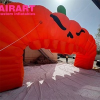 Décorations d'Halloween en plein air, arche géante gonflable personnalisée en forme de citrouille, grande arche gonflable en forme de citrouille pour la publicité