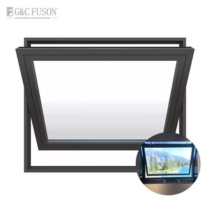 Oem ODM thép không gỉ louver Trung Quốc nhà máy trực tiếp tự động dọc nhôm <span class=keywords><strong>pivot</strong></span> cửa sổ cho công nghiệp thiết kế căn hộ - Product Image 1