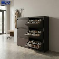 Meuble à chaussures autoportant en métal de style nordique avec 2 ou 3 tiroirs basculants, organisateur de chaussures pour entrée, couloir, salon