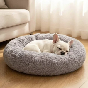 <span class=keywords><strong>Coussin</strong></span> rond <span class=keywords><strong>pour</strong></span> <span class=keywords><strong>chien</strong></span> <span class=keywords><strong>anti</strong></span>-anxiété apaisant, lavable, en fourrure moelleuse, avec base antidérapante - Product Image 3