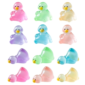 ของตกแต่งเรซิ่นรูปสี่เหลี่ยมผืนผ้าแบบ DIY น่ารัก เรืองแสง  ของตกแต่งแบบสุ่ม  <span class=keywords><strong>เป็ด</strong></span>น้อยขี้เกียจ  ของประดับตกแต่งภูมิทัศน์  ของตกแต่งโต๊ะทำงานขนาดเล็ก - Product Image 5
