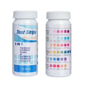 HONGYI 6 en 1 Testeur manuel de pH, <span class=keywords><strong>GH</strong></span> et acide cyanurique pour piscines, spas et bains à remous (pour bandelettes) - Product Image 1