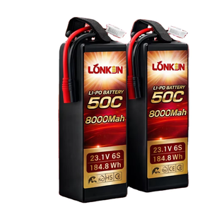 Longkun 6S 22.2V 25C 10000mAh ドローンバッテリー FPV リポバッテリー RCドローン クアッドコプター 飛行機 ヘリコプター用 - Product Image 1