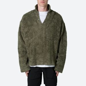 Suéter Personalizado de Forro Polar Cálido y Holgado para Hombre, Sudadera con Capucha 100% Poliéster Sherpa - Product Image 2