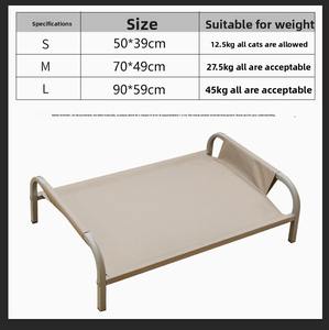 Cat <b>Bed</b> Wrought Iron Portable <b>Camp</b> Outdoor Raised Elevated Big Large Logo Metal Frame Pet <b>Dog</b> <b>Bed</b> for Pet - Product Image 4