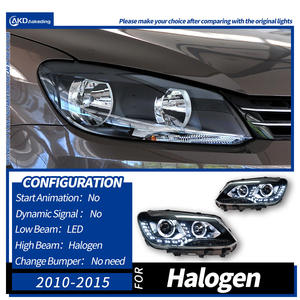 Volkswagen 11-15 nouveau phare Touran assemblage modifié LED Angel Eye 8000k couleur 12V lampe au xénon lentille de feux diurnes - Product Image 2