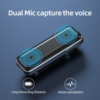 Enregistreur vocal IA avec format MP3, 8 heures d'enregistrement, dictaphone intelligent pour application mobile et clip