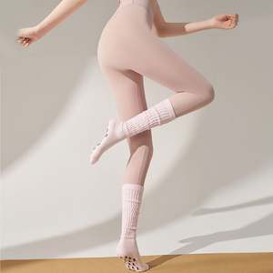 Custom Design Women Grip Sock Cotton Custom Logo Fitness Anti-Slip Yoga Pilates Socks - Product Image 1