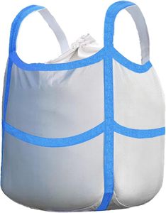 Heavy Duty Woven <b>Polypropylene</b> Bulk <b>Bags</b> with Double Lifting Loops, Duffle Top and Reinforced X-shaped Flat Bottom Support - Product Image 3