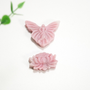 Scultura di Cristallo Naturale in Opale Rosa, Intaglio a Forma di Loto, Artigianato in Quarzo, Gemma Energetica Curativa per Regalo - Product Image 4