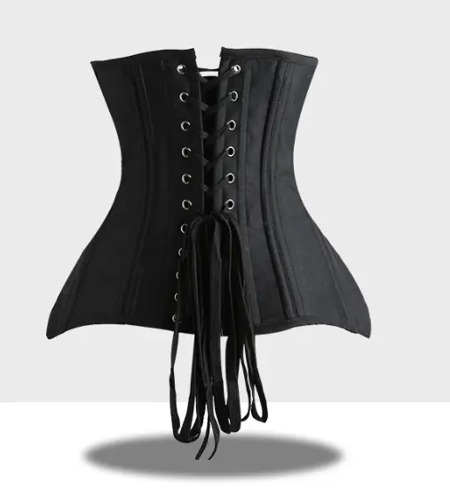 Wedding Lace Up Waist Trainer Shaper Corset Cotton Double Steel Bone Waist And Abdomen Crotch Court Corset Top Women