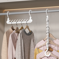 Séchoir pliable multifonctionnel en plastique pour trier les vêtements et les pantalons, idéal pour la chambre, la garde-robe et le rangement domestique, capacité de 17 pièces