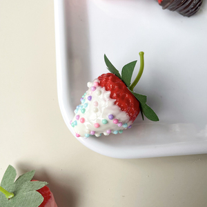 Présentoir de fruits trempés au chocolat fraise, finition brillante, délicates gouttes, pour desserts, présentoirs de café frais, cadeaux et objets décoratifs - Product Image 5
