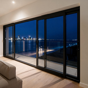 Soundproof Thermal Break Aluminum Sliding Door Powder Coated Finish Double Glazed for Garden Patio - Product Image 1