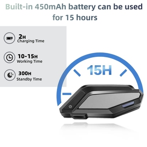 L8 LED Không Dây Earbuds Không Thấm Nước Tiếng Ồn Hủy Bỏ Động Cơ Tai Nghe Cho Xe Máy Mũ Bảo Hiểm Hệ Thống Thông Lạc Handsfree Cuộc Gọi - Product Image 5