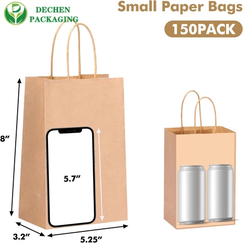 Double Cup Drink Carrier Paper Bags with Handles