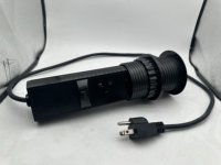 Prise de courant de bureau en aluminium A-3H avec 4 prises universelles CA + USB-A Type-C, multiprise de bureau noire pour le bureau