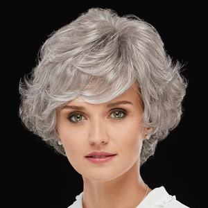 Perruque complète en <span class=keywords><strong>cheveux</strong></span> synthétiques <span class=keywords><strong>auburn</strong></span> foncés bouclés courts pour femmes perruques épaisses pour tous les jours - Product Image 1