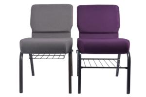 체육관 학교 호텔 및 병원 대기실을위한 식당 철 재료 도매 쌓을 수있는 덮개를 씌운 금속 교회 의자 - Product Image 2