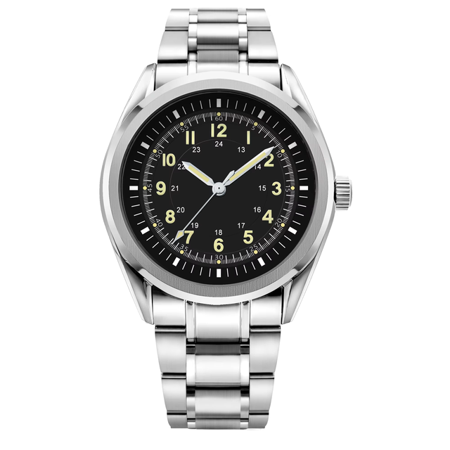 Luxury Automatic Movement Men's Watch 40mm Stainless Steel Sapphire Glass Diver Feature 22mm Band Width No Logo