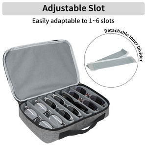 Eyeglasses Storage Case 8-8.9in Semi-Hard Rectangle Solid Simple Design For Travel And Eyewear Organization - Product Image 3