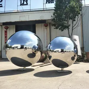 Bola gigante de acero inoxidable para decoración de centro comercial, para vacaciones, 59 pulgadas, 150cm