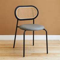 Chaises de salle à manger portables à structure métallique moderne avec assise en mousse PU pour la maison, le bureau, l'entrepôt, l'appartement