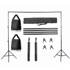 FOTOWORX 2 X 3m Photography Background Support System Tripod Stand for Photo Video Studio with Carry Bag for Hanging Background
