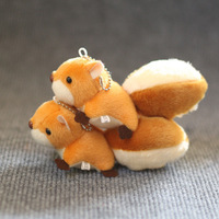 Pendentif en peluche écureuil à grosse queue, adorable et populaire sur internet, breloque de sac de dessin animé, jouet en peluche imprimé en typographie, pour mariage et anniversaire