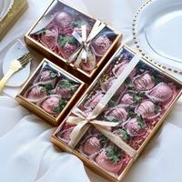 Boîte à gâteaux Boîtes de boulangerie kraft blanc brun avec fenêtre pour fraises Chocolat Dessert Packagingn Box