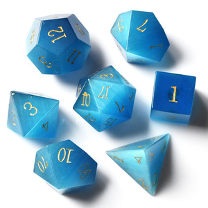 Juego de mesa de dados de piedra al por mayor dados de ojo de gato de cristal Rosa dados multifacéticos mazmorras <span class=keywords><strong>y</strong></span> <span class=keywords><strong>dragones</strong></span> para Prg Dm <span class=keywords><strong>y</strong></span> Jugador - Product Image 5