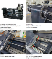 Tour CNC à banc incliné TCK56Y/500 avec tourelle motorisée 12 stations BMT55, axe Y, axe C, mandrin hydraulique, 4500 tr/min, machine de tournage et de fraisage