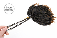 Estensione per capelli sintetica all'ingrosso da fabbrica, 8 pollici, in fibra resistente alle alte temperature, per dreadlock a molla, treccia nubiana all'uncinetto, resistente all'acqua calda